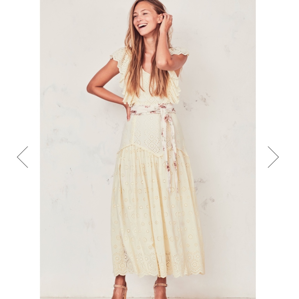 LoveShackFancy Cressida ruffled broderie anglaise